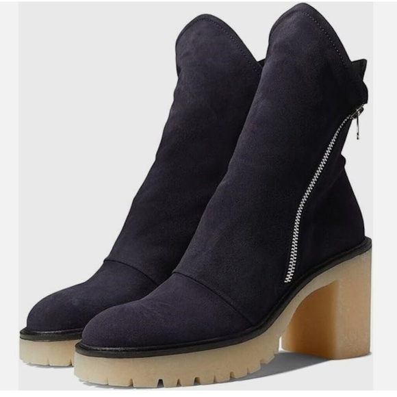 Free People Jack Zip Boot in Onyx suede platform boot. Size 37 - Picture 1 of 13
